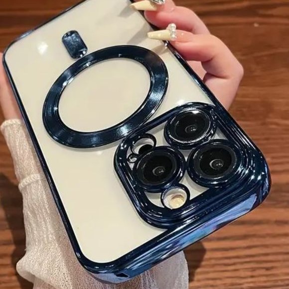 iPhone 15 Pro Case - Luxury | Clear Soft Silicone | Magnetic Wireless Charging - Picture 1 of 5